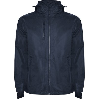 Chaqueta impermeable con capucha y bolsillos Marino M