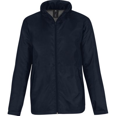 Chaqueta impermeable cortavientos con forro micropolar Navy S