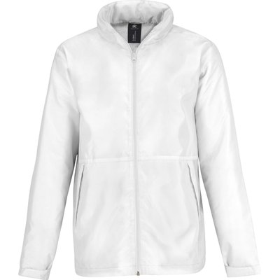 Chaqueta impermeable cortavientos con forro micropolar White XL