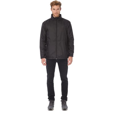 Chaqueta impermeable cortavientos con forro micropolar