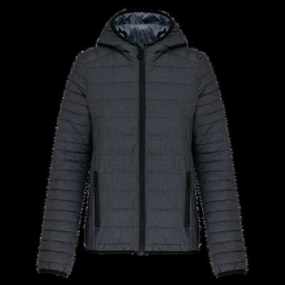 Chaqueta ligera con capucha mujer Marl Dark Grey L