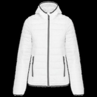 Chaqueta ligera con capucha mujer White M