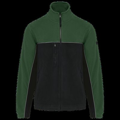 Chaqueta micropolar bicolor Black / Forest Green L