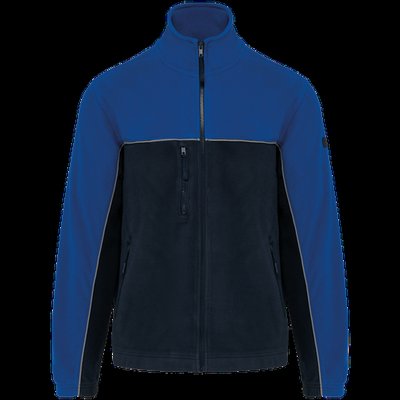 Chaqueta micropolar bicolor Navy / Royal Blue L