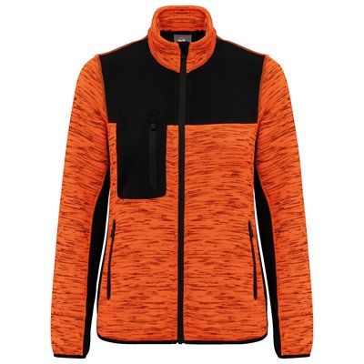 Chaqueta mujer con softshell hidrófugo Fluorescent Orange Melange / Black L