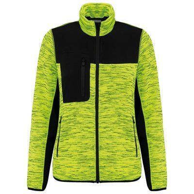 Chaqueta mujer con softshell hidrófugo Fluorescent Yellow Melange / Black Xxl