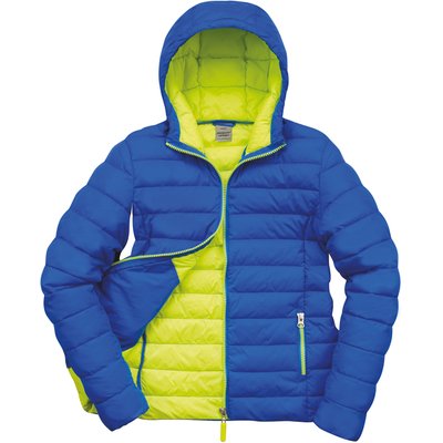 Chaqueta nylon acolchada mujer Ocean Blue / Lime Punch L