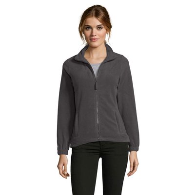 Chaqueta Polar Mujer con Bolsillos Gris Carbón L