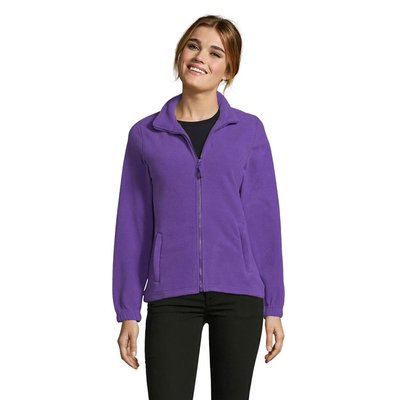 Chaqueta Polar Mujer con Bolsillos Morado Oscuro M