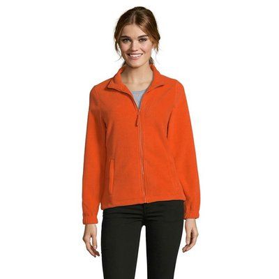 Chaqueta Polar Mujer con Bolsillos Naranja Xl