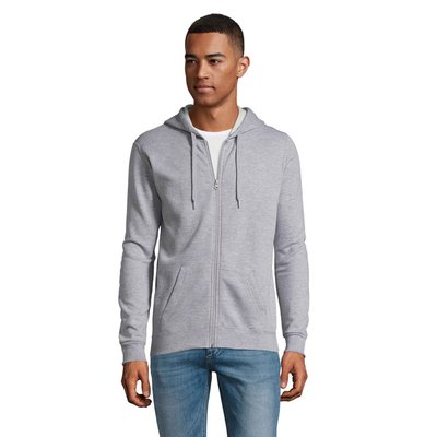 Chaqueta Polar Unisex con Bolsillos Gris Melange 2 Xxl