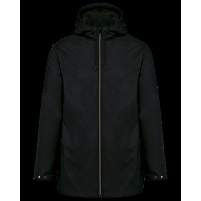 Chaqueta recta con capucha unisex Black S