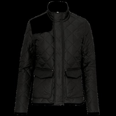 Chaqueta de rombos acolchada para hombre Black XXL