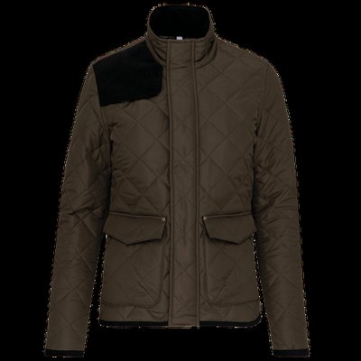 Chaqueta de rombos acolchada para hombre Mossy Green / Black 3XL