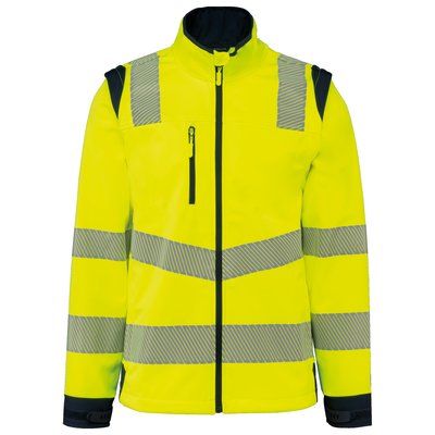 Chaqueta de seguridad con mangas extraibles Hi Viz Yellow / Navy Xs