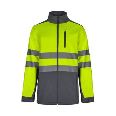 Chaqueta soft shell con forro polar Gris 4Xl