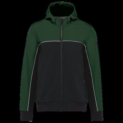 Chaqueta softshell 3 capas Black / Forest Green 5XL