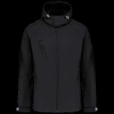 Chaqueta softshell con capucha extraíble Black 3XL