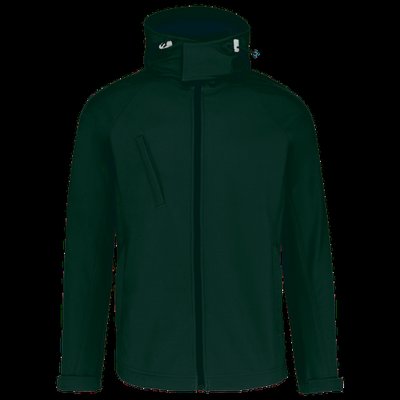 Chaqueta softshell con capucha extraíble Bottle Green 4Xl