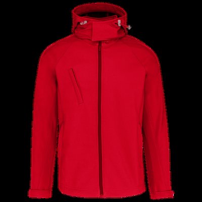 Chaqueta softshell con capucha extraíble Red S