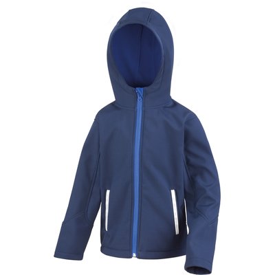 Chaqueta Softshell con capucha para niños Navy / Royal Blue 13/14 ans