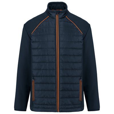 Chaqueta Softshell de dos capas unisex Navy / Fluorescent Orange L