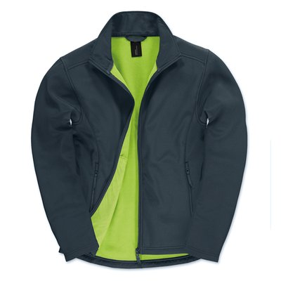 Chaqueta Softshell hombre con bolsillos Navy / Neon Green Xxl