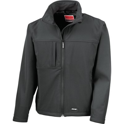 Chaqueta Softshell hombre impermeable cortavientos Black M