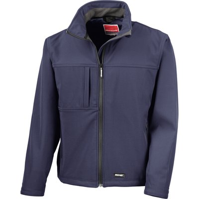 Chaqueta Softshell hombre impermeable cortavientos Navy S