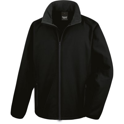Chaqueta Softshell hombre transpirable y cortavientos Black / Black XXL