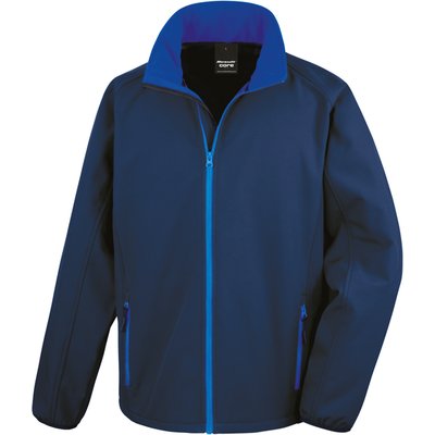 Chaqueta Softshell hombre transpirable y cortavientos Navy / Royal XL