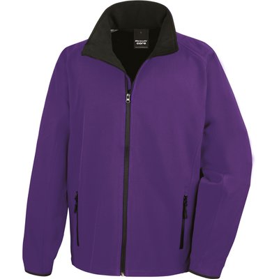 Chaqueta Softshell hombre transpirable y cortavientos Purple / Black L