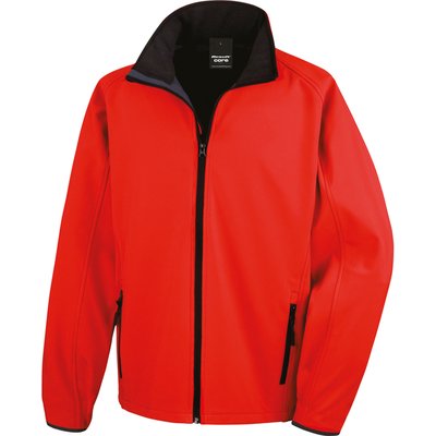Chaqueta Softshell hombre transpirable y cortavientos Red / Black XL