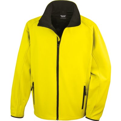 Chaqueta Softshell hombre transpirable y cortavientos Yellow / Black L