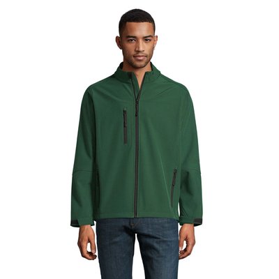 Chaqueta Softshell Impermeable Hombre Verde Botella Oscuro L