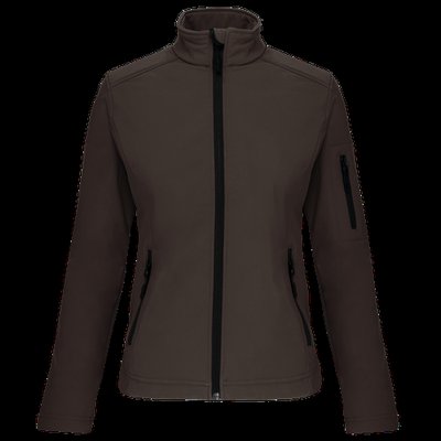 Chaqueta softshell impermeable para muer CHOCOLATE XL