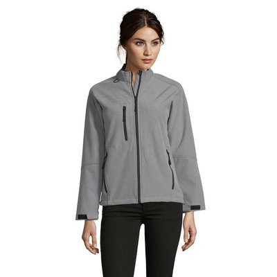 Chaqueta Softshell Impermeable Mujer 340g Gris Jaspeado XL