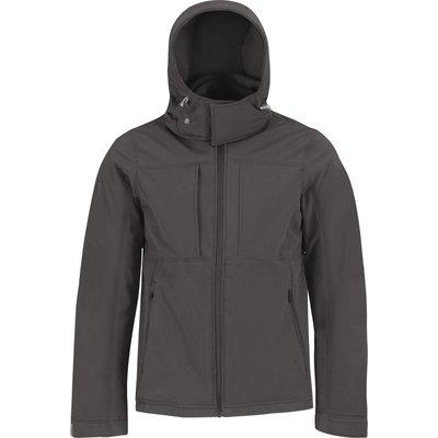 Chaqueta Softshell interior de micropolar con capucha DARK GREY XXL