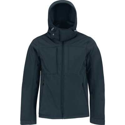 Chaqueta Softshell interior de micropolar con capucha Navy 3Xl