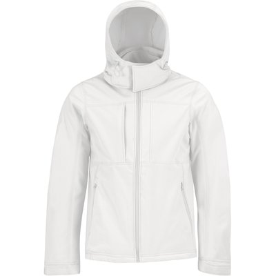 Chaqueta Softshell interior de micropolar con capucha White S