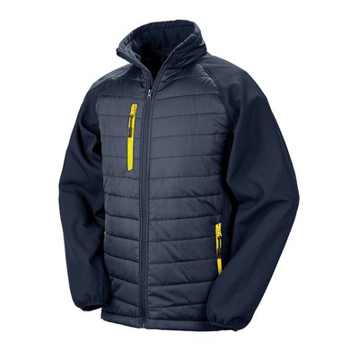 Chaqueta Softshell ligera y cálida Navy / Yellow 3Xl