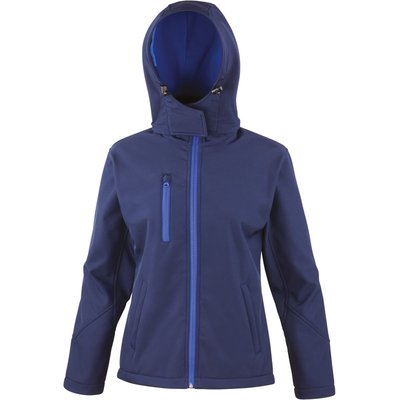 Chaqueta Softshell mujer con capucha Navy / Royal L