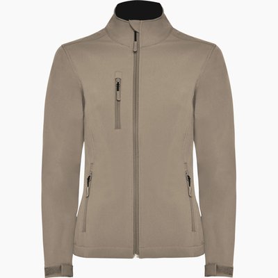 Chaqueta Softshell Mujer con Forro Polar Arena Oscuro L
