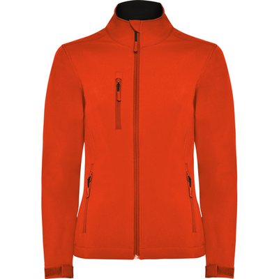 Chaqueta Softshell Mujer con Forro Polar Naranja Fuego L