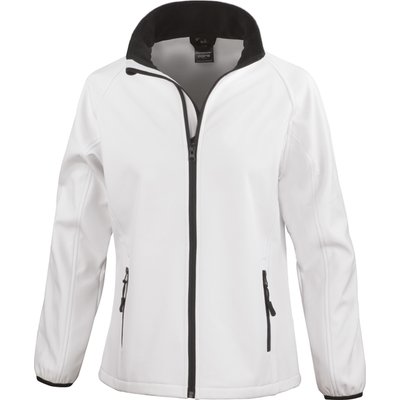 Chaqueta Softshell mujer impermeable White / Black XXL