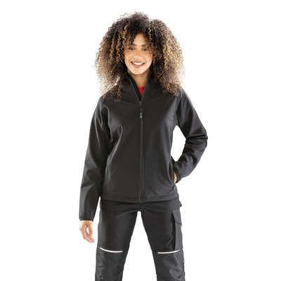 Chaqueta softshell reciclada con capucha mujer