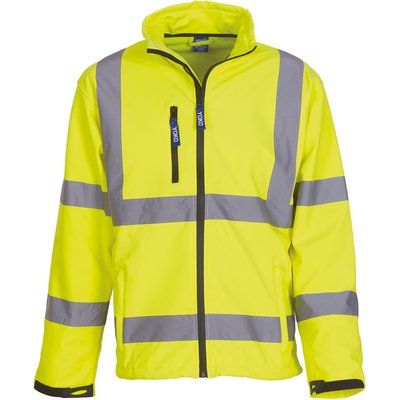 Chaqueta Softshell con Tiras reflectantes Hi Vis Yellow L