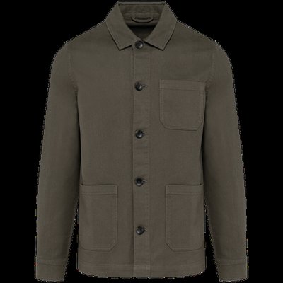 Chaqueta tejido de sarga Washed Dark Khaki 3XL