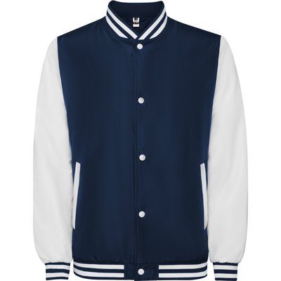 Chaqueta unisex bicolor ligeramente acolchada Marino/Blanco M