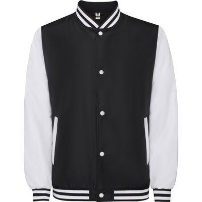 Chaqueta unisex bicolor ligeramente acolchada Negro/Blanco Xs
